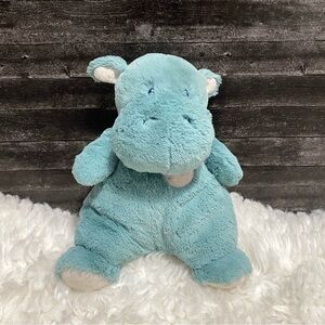BABY GUND OH SO SNUGGLY TEAL HIPPO STUFFED ANIMAL SOFT PLUSH LOVEY TOY